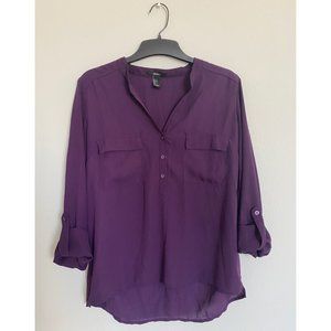 Purple Chiffon Shirt